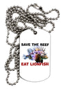 Save the Reef - Eat Lionfish Adult Dog Tag Chain Necklace-Dog Tag Necklace-TooLoud-White-Davson Sales