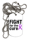 Fight for the Cure - Purple Ribbon Crohn’s Disease Adult Dog Tag Chain Necklace-Dog Tag Necklace-TooLoud-White-Davson Sales