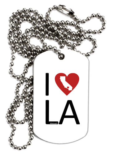 I Heart Los Angeles Adult Dog Tag Chain Necklace-Dog Tag Necklace-TooLoud-1 Piece-Davson Sales