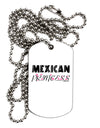 Mexican Princess - Cinco de Mayo Adult Dog Tag Chain Necklace by TooLoud-Dog Tag Necklace-TooLoud-White-Davson Sales