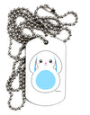 Cute Bunny with Floppy Ears - Blue Adult Dog Tag Chain Necklace by TooLoud-Dog Tag Necklace-TooLoud-White-Davson Sales