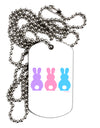 Three Easter Bunnies - Pastels Adult Dog Tag Chain Necklace by TooLoud-Dog Tag Necklace-TooLoud-White-Davson Sales