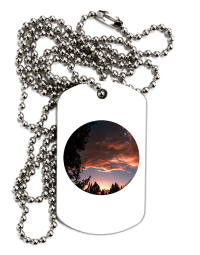 Forest Sunset Adult Dog Tag Chain Necklace by TooLoud-Dog Tag Necklace-TooLoud-1 Piece-Davson Sales