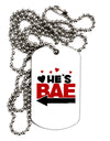 He's BAE - Left Arrow Adult Dog Tag Chain Necklace-Dog Tag Necklace-TooLoud-1 Piece-Davson Sales