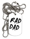 Rad Dad Design Adult Dog Tag Chain Necklace by TooLoud-Dog Tag Necklace-TooLoud-White-Davson Sales