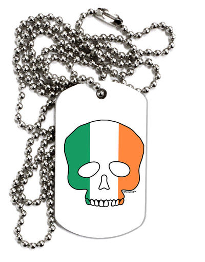 Skull Flag Ireland Adult Dog Tag Chain Necklace-Dog Tag Necklace-TooLoud-1 Piece-Davson Sales