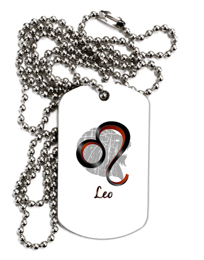 Leo Symbol Adult Dog Tag Chain Necklace-Dog Tag Necklace-TooLoud-1 Piece-Davson Sales