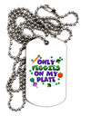 Only Veggies On My Plate Adult Dog Tag Chain Necklace-Dog Tag Necklace-TooLoud-1 Piece-Davson Sales