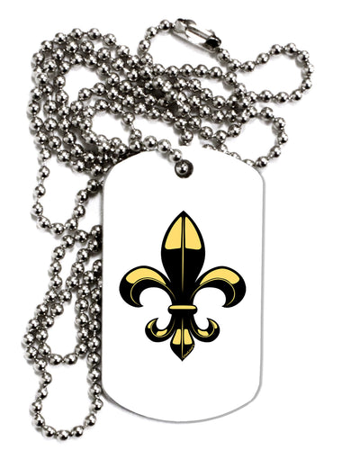 Golden Fleur de Lis Adult Dog Tag Chain Necklace-Dog Tag Necklace-TooLoud-1 Piece-Davson Sales