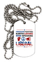 Freedom Fighting Liberal Adult Dog Tag Chain Necklace-Dog Tag Necklace-TooLoud-1 Piece-Davson Sales