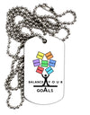 Balance Your Goals Adult Dog Tag Chain Necklace-Dog Tag Necklace-TooLoud-12 Pieces-Davson Sales