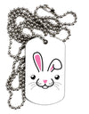 Cute Bunny Face Adult Dog Tag Chain Necklace-Dog Tag Necklace-TooLoud-White-Davson Sales