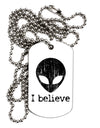 Extraterrestrial - I Believe Distressed Adult Dog Tag Chain Necklace by TooLoud-Dog Tag Necklace-TooLoud-White-Davson Sales