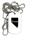 Nevada - United States Shape Adult Dog Tag Chain Necklace by TooLoud-Dog Tag Necklace-TooLoud-White-Davson Sales