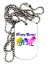 Happy Easter Peepers Adult Dog Tag Chain Necklace-Dog Tag Necklace-TooLoud-1 Piece-Davson Sales