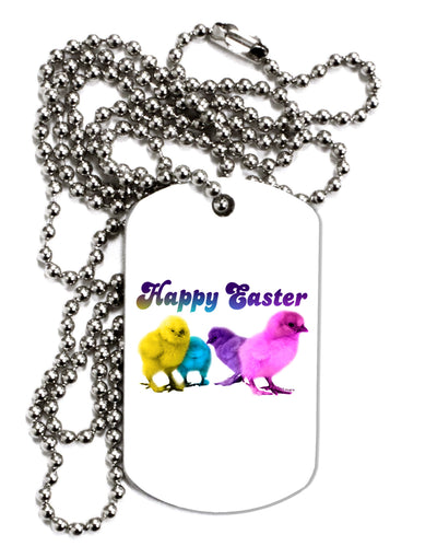 Happy Easter Peepers Adult Dog Tag Chain Necklace-Dog Tag Necklace-TooLoud-1 Piece-Davson Sales