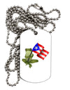 Coqui Holding Flag Adult Dog Tag Chain Necklace-Dog Tag Necklace-TooLoud-1 Piece-Davson Sales