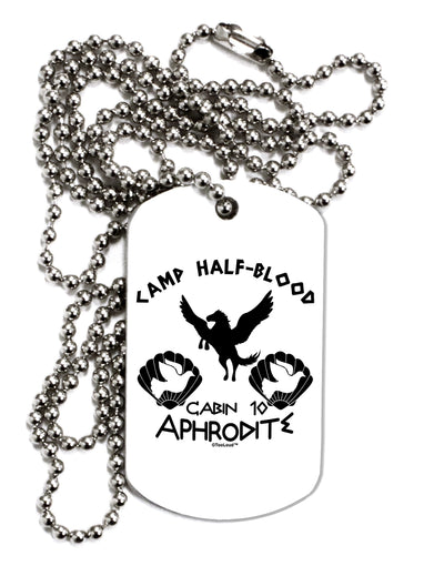 Cabin 10 Aphrodite Camp Half Blood Adult Dog Tag Chain Necklace by TooLoud-Dog Tag Necklace-TooLoud-White-Davson Sales