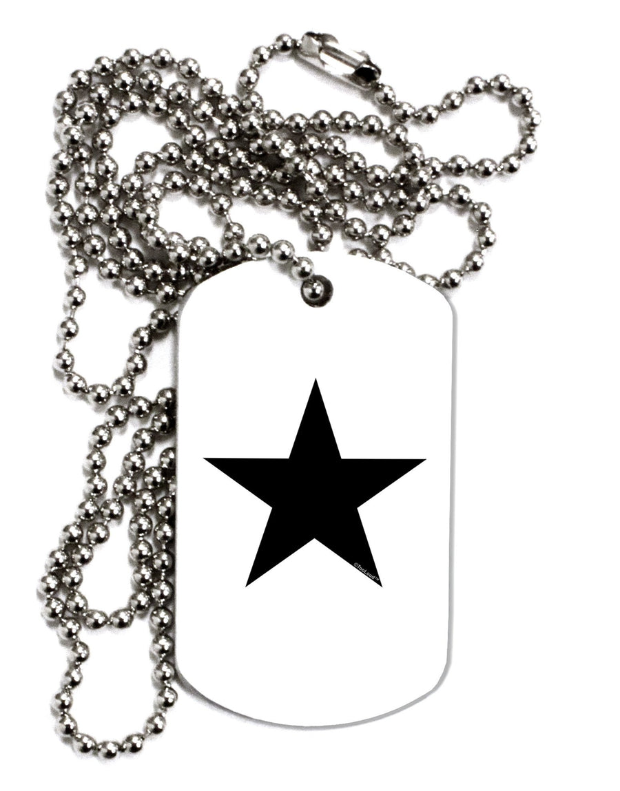 Black Star Adult Dog Tag Chain Necklace-Dog Tag Necklace-TooLoud-12 Pieces-Davson Sales