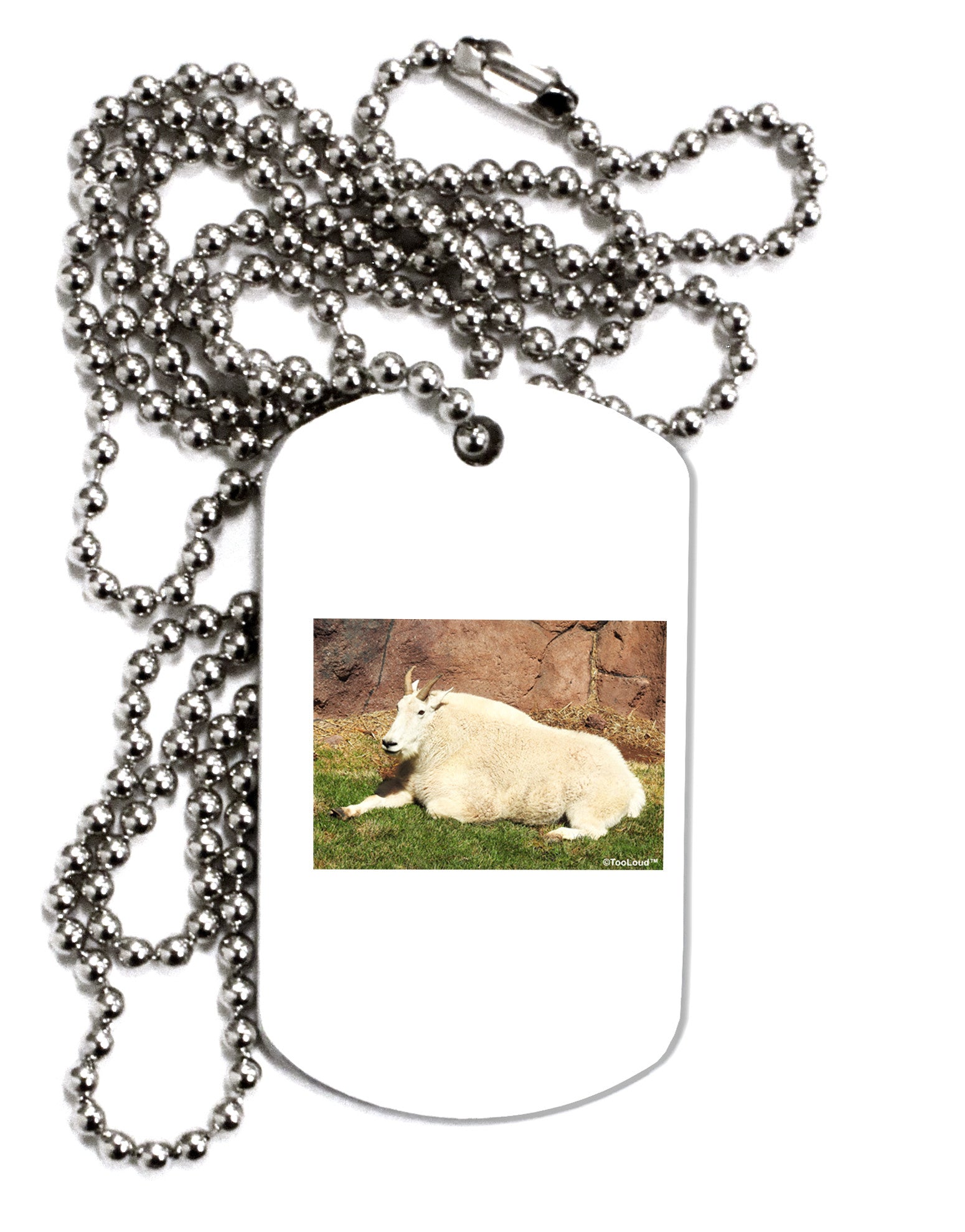 Relaxing Ram Adult Dog Tag Chain Necklace-Dog Tag Necklace-TooLoud-1 Piece-Davson Sales