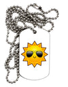 Sun With Sunglasses Adult Dog Tag Chain Necklace by TooLoud-Dog Tag Necklace-TooLoud-1 Piece-Davson Sales