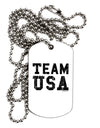 Team USA Distressed Text Adult Dog Tag Chain Necklace by TooLoud-TooLoud-White-Davson Sales