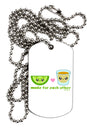 Cute Tequila Shot and Lime - Made For Each Other Adult Dog Tag Chain Necklace by TooLoud-Dog Tag Necklace-TooLoud-White-Davson Sales