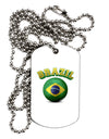 Soccer Ball Flag - Brazil Adult Dog Tag Chain Necklace-Dog Tag Necklace-TooLoud-1 Piece-Davson Sales