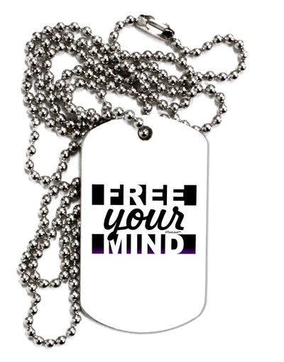 Free Your Mind Text Adult Dog Tag Chain Necklace-Dog Tag Necklace-TooLoud-1 Piece-Davson Sales