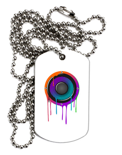 Paint Drips Speaker Adult Dog Tag Chain Necklace-Dog Tag Necklace-TooLoud-1 Piece-Davson Sales