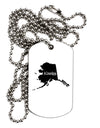 Alaska - United States Shape Adult Dog Tag Chain Necklace-Dog Tag Necklace-TooLoud-White-Davson Sales