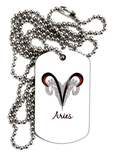 Aries Symbol Adult Dog Tag Chain Necklace-Dog Tag Necklace-TooLoud-12 Pieces-Davson Sales