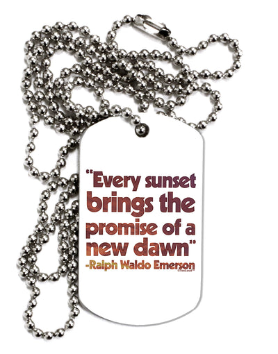 Emerson Sunset Quote Adult Dog Tag Chain Necklace-Dog Tag Necklace-TooLoud-1 Piece-Davson Sales