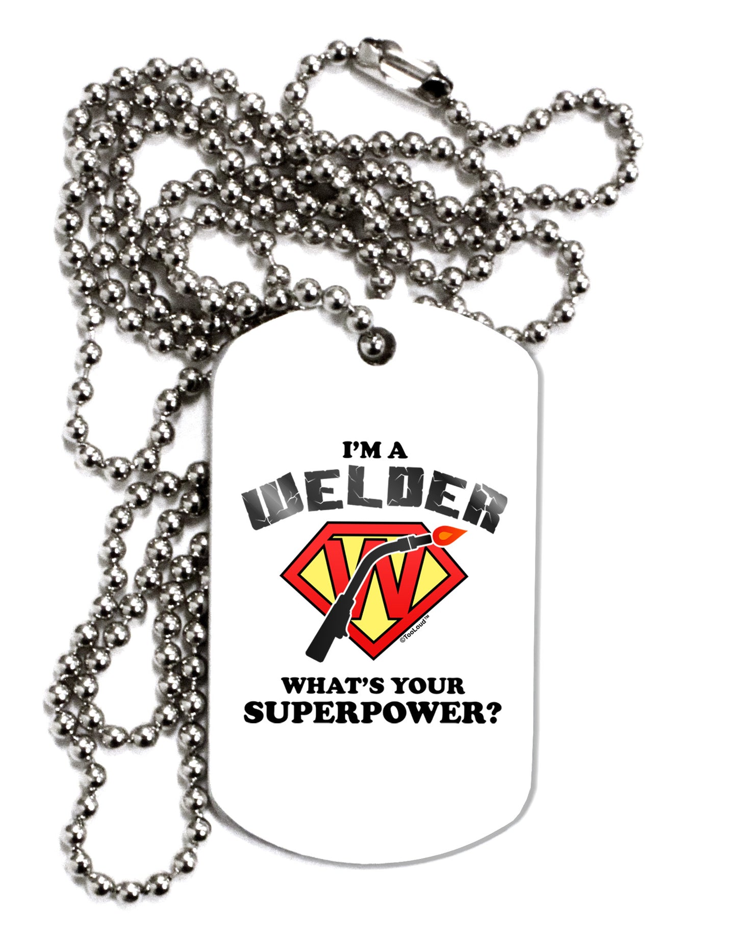 TooLoud Welder - Superpower Adult Dog Tag Chain Necklace-Dog Tag Necklace-TooLoud-1 Piece-Davson Sales