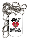 Love Pitbull More Than People Adult Dog Tag Chain Necklace by TooLoud-Dog Tag Necklace-TooLoud-1 Piece-Davson Sales