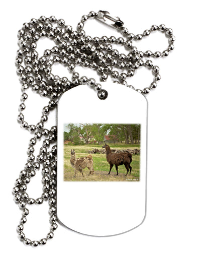 Standing Llamas Adult Dog Tag Chain Necklace by TooLoud-Dog Tag Necklace-TooLoud-1 Piece-Davson Sales