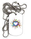 Heart Paint Splatter Adult Dog Tag Chain Necklace-Dog Tag Necklace-TooLoud-1 Piece-Davson Sales