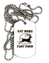 Eat More Fast Food - Deer Adult Dog Tag Chain Necklace-Dog Tag Necklace-TooLoud-1 Piece-Davson Sales