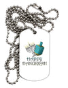 Blue & Silver Happy Hanukkah Adult Dog Tag Chain Necklace-Dog Tag Necklace-TooLoud-12 Pieces-Davson Sales