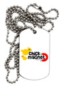 Cute Chick Magnet Design Adult Dog Tag Chain Necklace by TooLoud-Dog Tag Necklace-TooLoud-White-Davson Sales