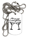 At My Age I Need Glasses - Martini Adult Dog Tag Chain Necklace by TooLoud-Dog Tag Necklace-TooLoud-White-Davson Sales