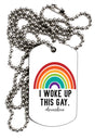 TooLoud I Woke Up This Gay Adult Dog Tag Chain Necklace-Dog Tag Necklace-TooLoud-1 Piece-Davson Sales
