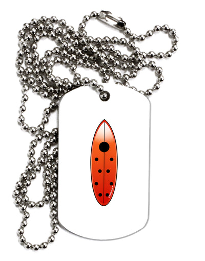 Ladybug Surfboard Adult Dog Tag Chain Necklace by TooLoud-Dog Tag Necklace-TooLoud-White-Davson Sales