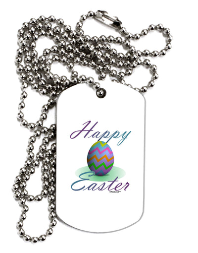 One Happy Easter Egg Adult Dog Tag Chain Necklace-Dog Tag Necklace-TooLoud-1 Piece-Davson Sales