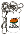 TooLoud Happy Thanksgiving Adult Dog Tag Chain Necklace-Dog Tag Necklace-TooLoud-1 Piece-Davson Sales