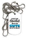 Spoiled But Cute Blue Adult Dog Tag Chain Necklace-Dog Tag Necklace-TooLoud-1 Piece-Davson Sales