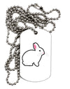 Cute Bunny Rabbit Easter Adult Dog Tag Chain Necklace-Dog Tag Necklace-TooLoud-White-Davson Sales