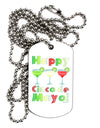 Margaritas - Mexican Flag Colors - Happy Cinco de Mayo Adult Dog Tag Chain Necklace by TooLoud-Dog Tag Necklace-TooLoud-White-Davson Sales