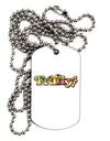 Fruity Text Adult Dog Tag Chain Necklace-Dog Tag Necklace-TooLoud-White-Davson Sales