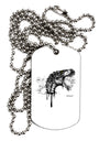 Artistic Ink Style Dinosaur Head Design Adult Dog Tag Chain Necklace by TooLoud-Dog Tag Necklace-TooLoud-White-Davson Sales